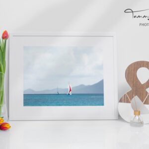 mockup-Layers of Blue ocean red and white sailboat BVI 