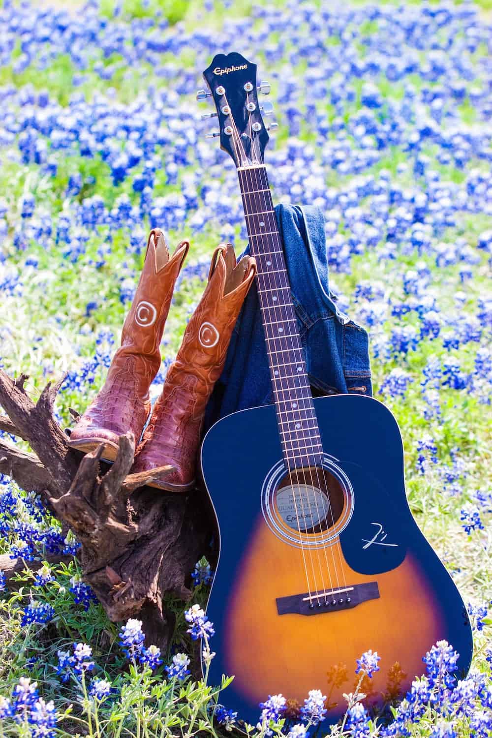 Daddy's Boots in Bluebonnets